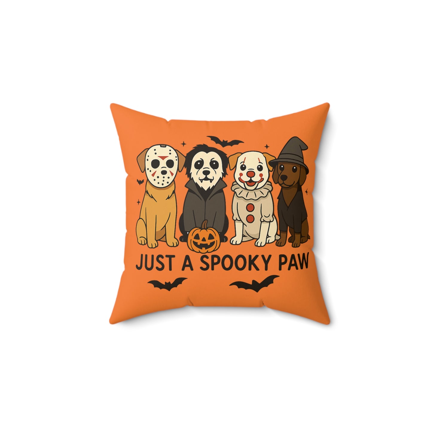 Halloween Dog Pillow - Just A Spooky Paw Pet Decor Cushion