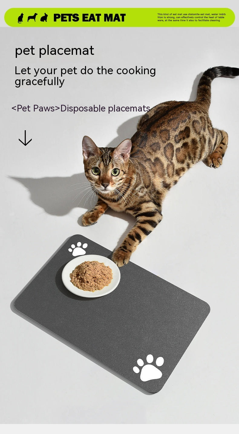 Pet Feeding Mat for Dogs and Cats - Washable And Reusable Placemat