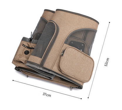 Pet Trolley Backpack - Wheeled Carrier for Cats & Dogs