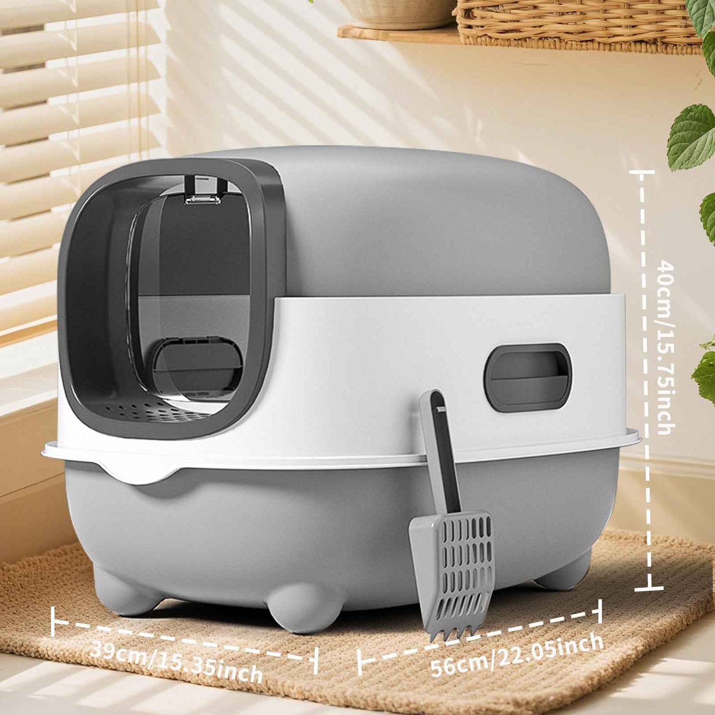 Fully Enclosed Cat Litter Box - Sterilization Odor Lock