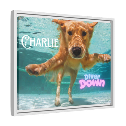 Framed Personalized Landscape Photo Canvas Wall Art - 'Add your Caption'