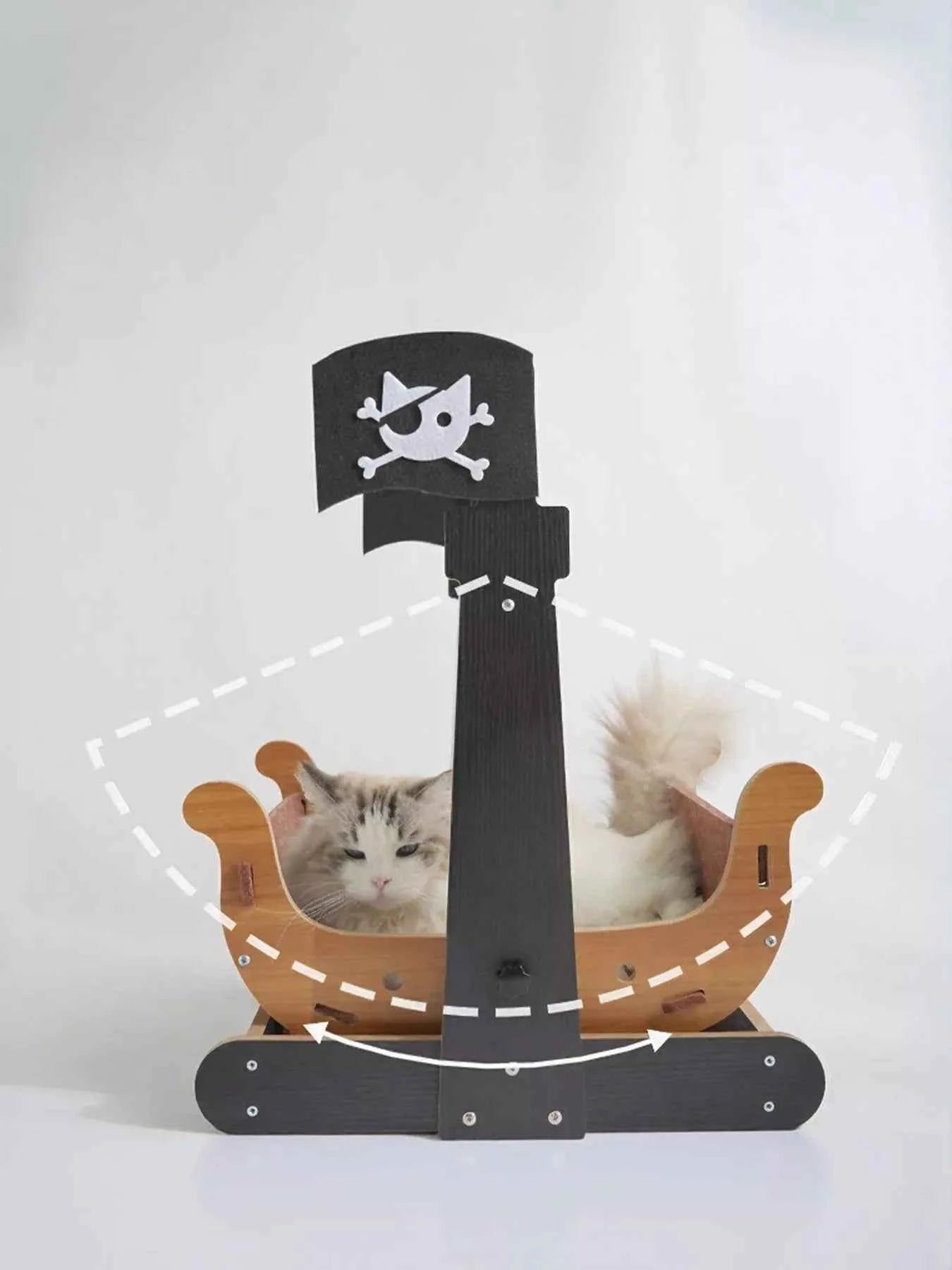Pirate Ship Style Cat House