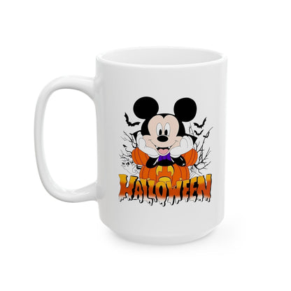 Halloween Ceramic Mug, Spooky Coffee Cup, Trick or Treat Drinkware