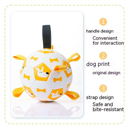 Dog Soccer Ball - Interactive Toy with Cute Prints - Purrfect Pet Haven