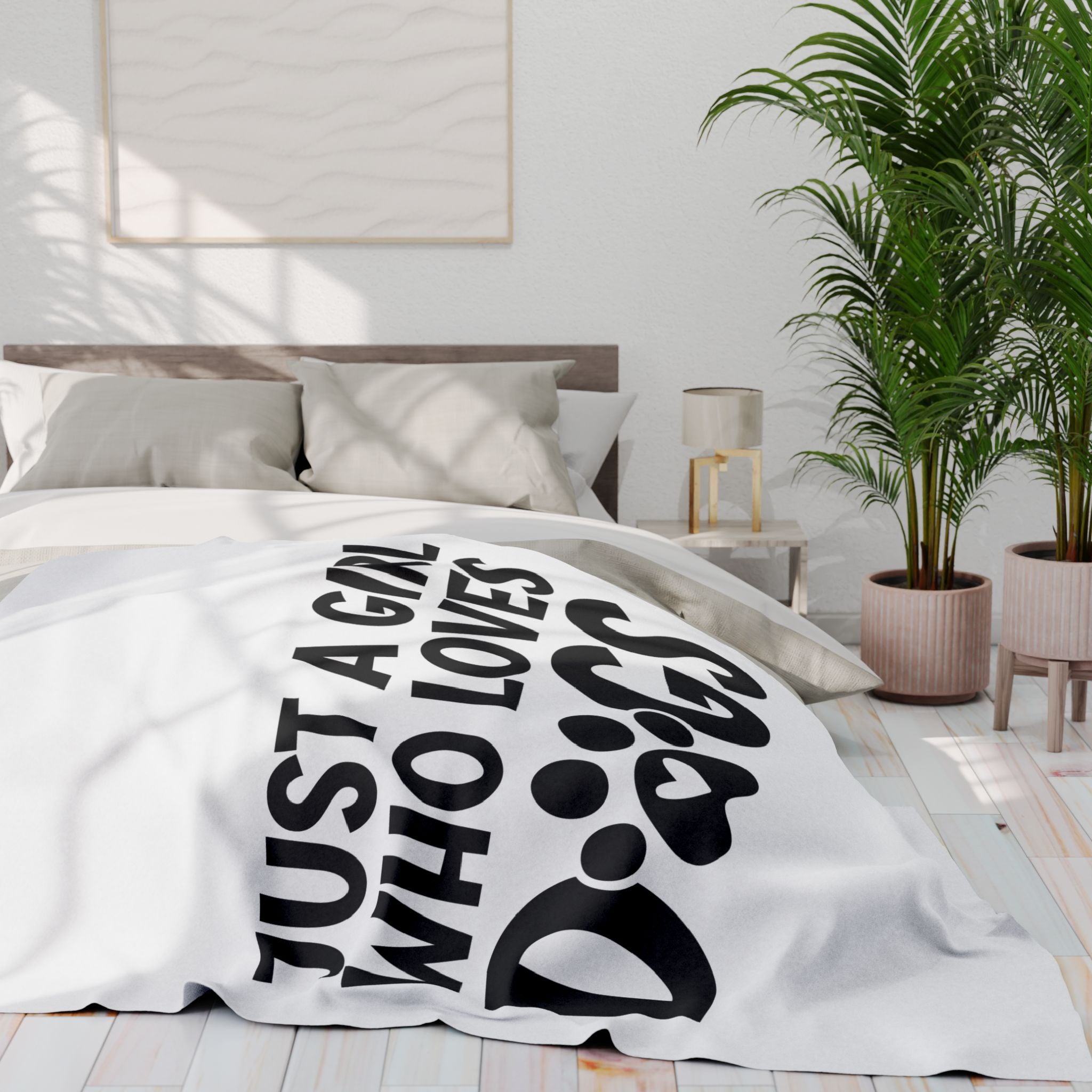 Just a Girl Who Loves Dogs - Fleece Blanket