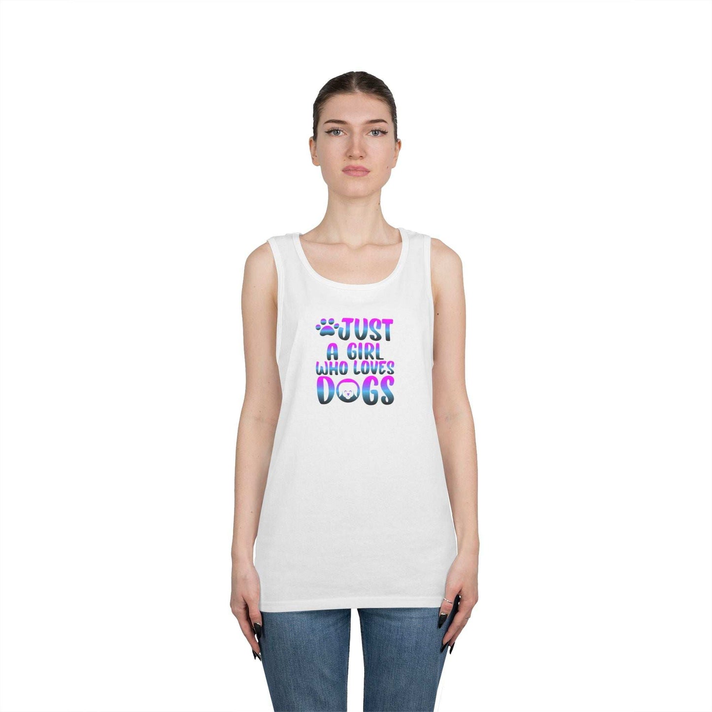Just a Girl Who Loves Dogs Tank Top, Dog Lover Gift