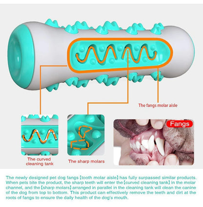 Indestructible Dog Squeaky Toys - Tough Toothbrush Chew Toy for Aggressive Chewers