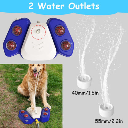 Smart Dog Water Fountain - Step-Activated Outdoor Sprinkler & Dispenser