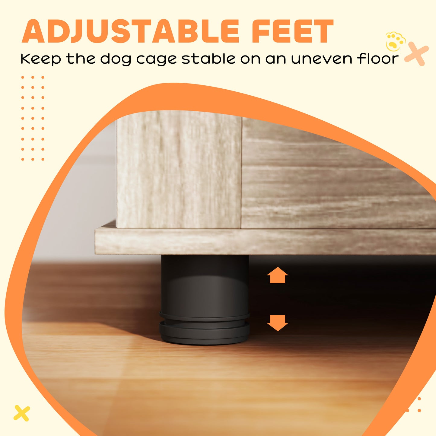 Dog Crate Furniture With 2 Doors - Large Dog End Table