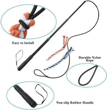 Dog Flirt Pole - Extendable Teaser Wand for Training