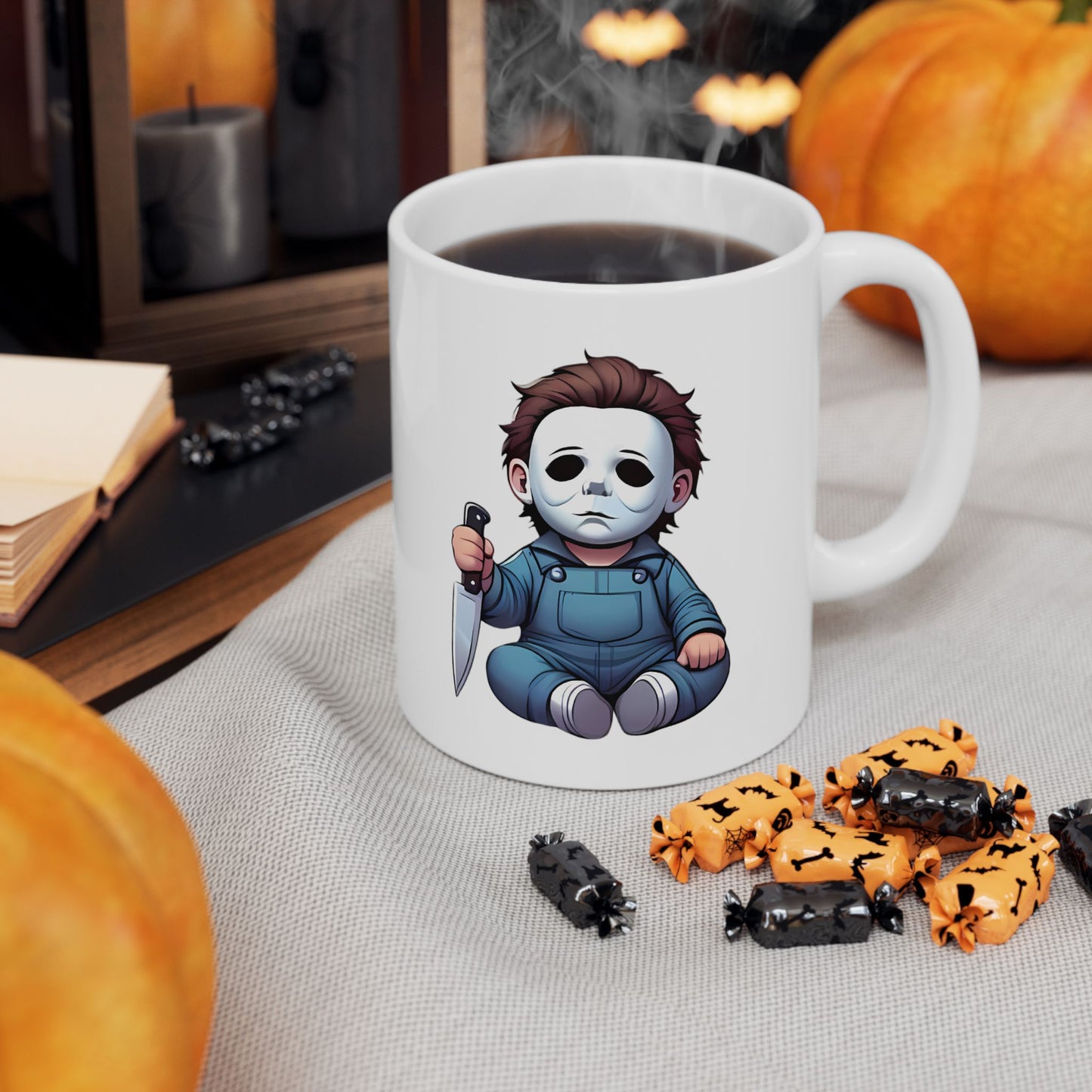 Whimsical Halloween Ceramic Mug - Coffee Lovers Gift