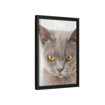 Personalized Photo Wall Art - Framed Matte Canvas Print for Pet Lovers - Customizable Name Print | Purrfect Pet Haven