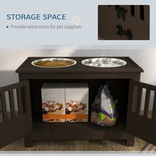 Dog Feeding Station - Elevated Bowls with Storage Cabinet - Purrfect Pet Haven