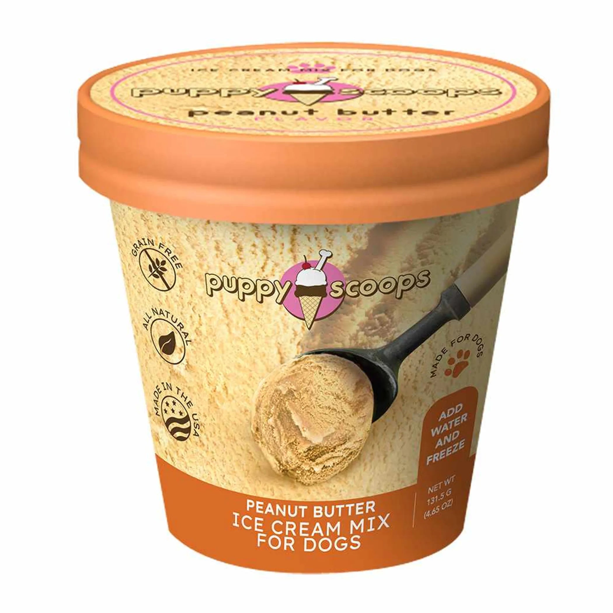 Puppy Cake Scoops Ice Cream Mix Peanut Butter Pint Large 4.65oz | Purrfect Pet Haven