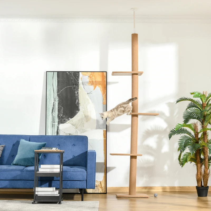 Cat Tree - Floor to Ceiling 8.5 Ft Climbing Tower - Purrfect Pet Haven