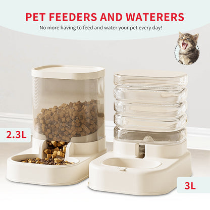 Pet Food & Water Dispenser - Automatic Self-Refilling - Purrfect Pet Haven