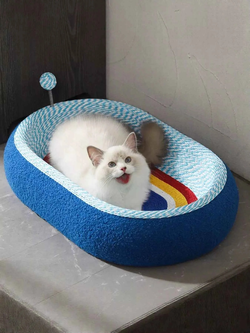 Wear-Resistant Sisal Cat Scratcher Bed