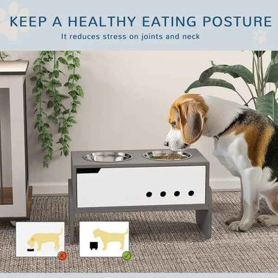 Elevated Dog Bowls - 3 Height Adjustable with Slow Feeder - Purrfect Pet Haven