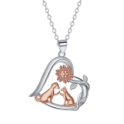 Pastoral Style Pendant Dog Necklace Women