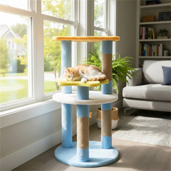 Moon & Star Cat Tree - 29"inch 4 Level Scratching Posts