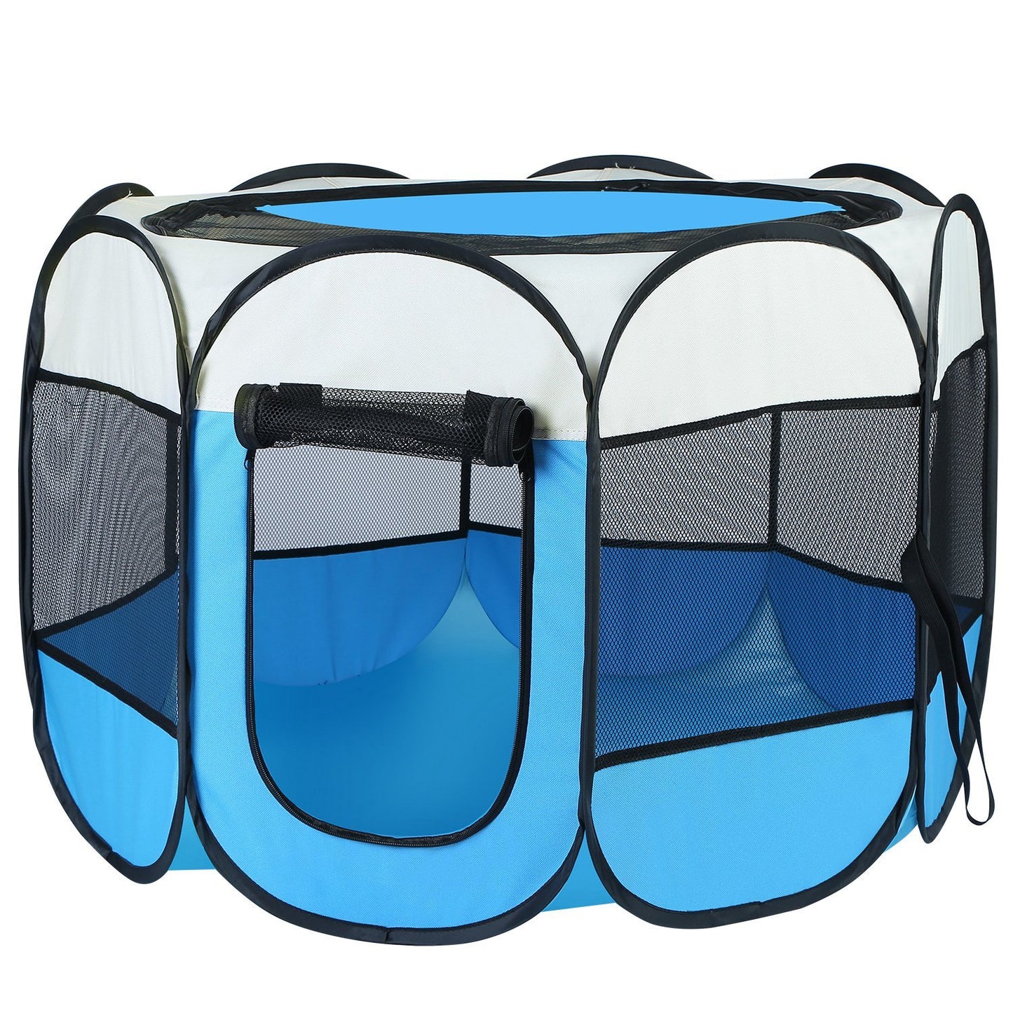 Portable Foldable Pet Tent - 8-Panel Exercise Pen with Dual Zippers