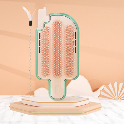 Self Grooming Popsicle-Shaped Corner Massage Comb Cat Scratcher