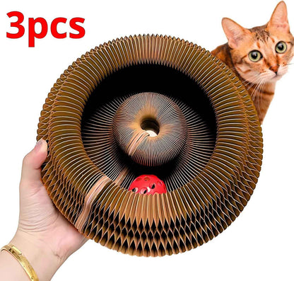 Cat Toy With Bells Accordion-style Scratching Post For Cats