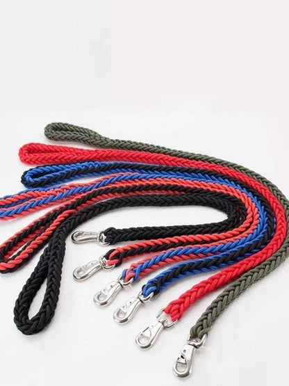 2 Piece Braided Rope Pet Leash with Metal Clasp