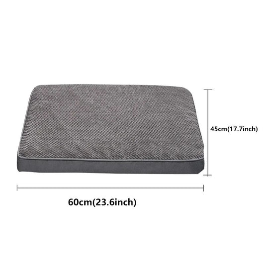 Memory Foam Pet Bed Mat with Removable Cover for Cleaning - Small to X-Large