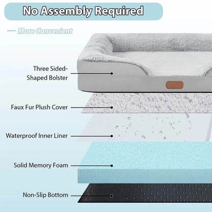 Waterproof Pet Bed - Medium Large Dogs Cats