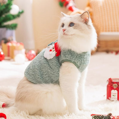 Festive Dog Coat - Warm Fleece Winter Jacket - Purrfect Pet Haven