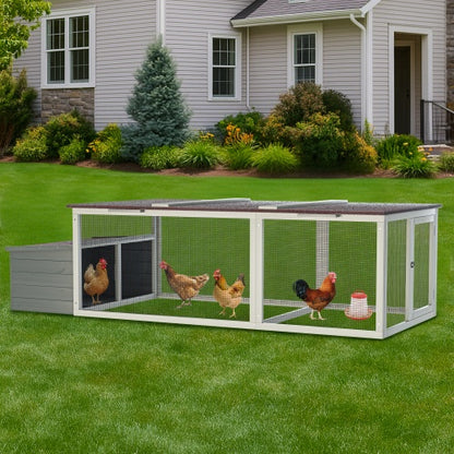 Large Wooden Chicken Coop - 21 Sq Ft with Nesting Box