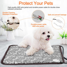 Electric Pet Heating Pad - Waterproof Warming Mat with Chew-Resistant Cord