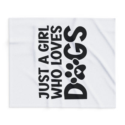 Just a Girl Who Loves Dogs - Fleece Blanket