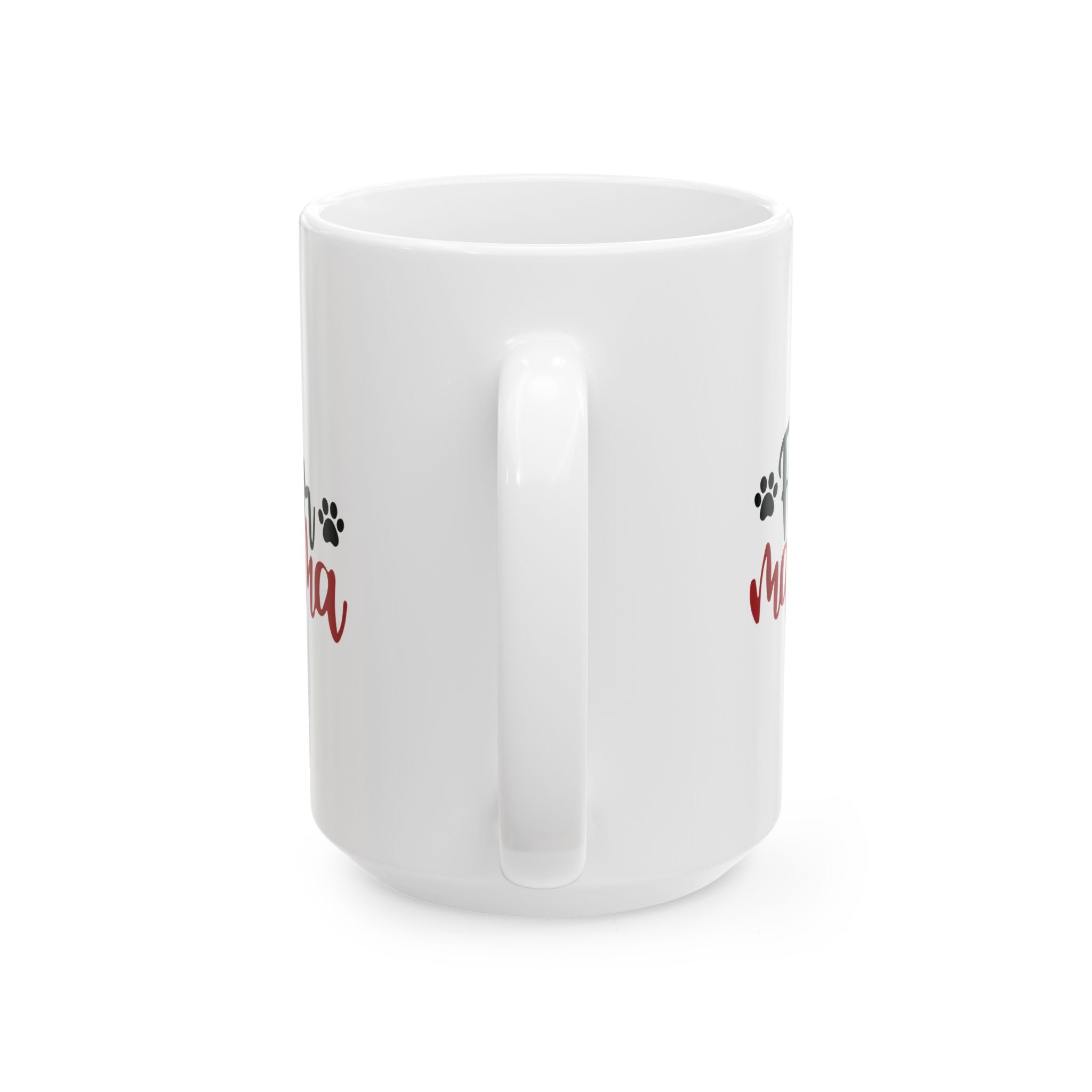 Fur Mama Ceramic Mug - 11oz & 15oz with Heart and Paw Print Design