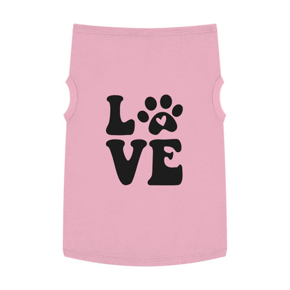 Cute Pet Tank Top - 'Love' Design for Dogs and Cats