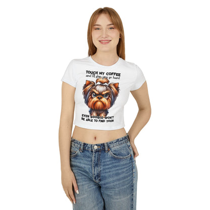 Funny Women Baby Tee - Touch My Coffee and I'll Slap You Hard | Purrfect Pet Haven