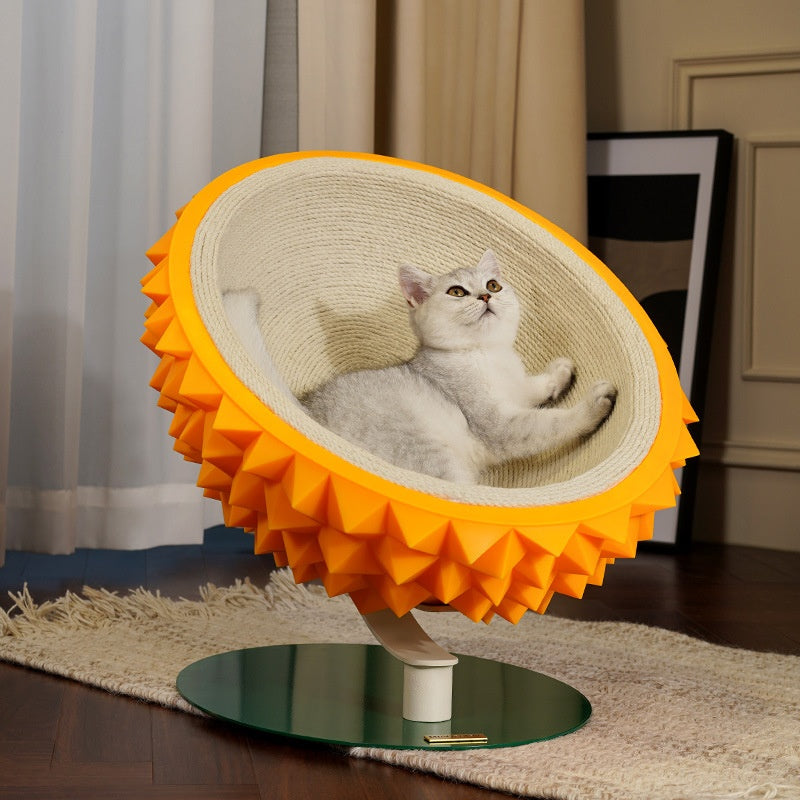 Cat Scratching Post - Durian Shape 3-in-1 Bed & House - Purrfect Pet Haven