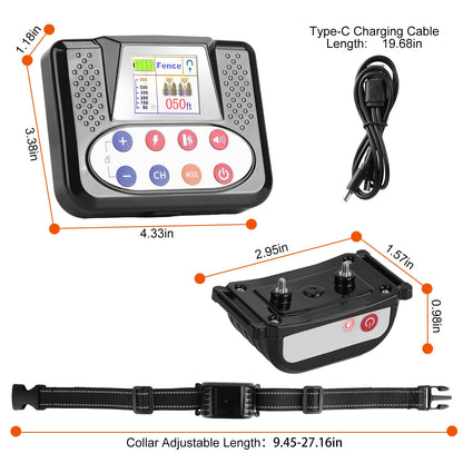 Dog Wireless Fence Training Collar - 990FT Remote with 3 Modes