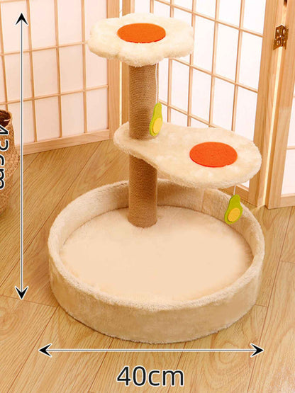 Cat Scratching Post with Cat Bed and Toy