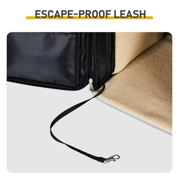 Pet Carrier Backpack - Expandable Travel Bag With Rear Extension