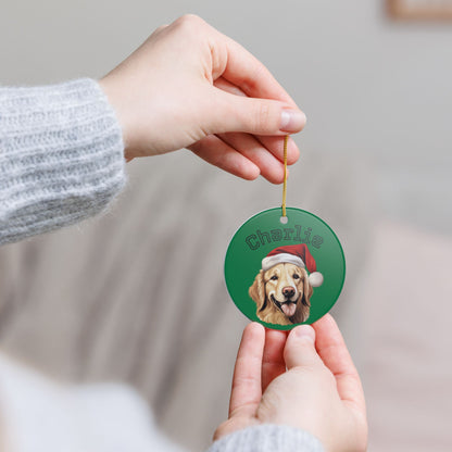 Personalized Dog Ornament - Custom Holiday Decoration for Pet Lovers