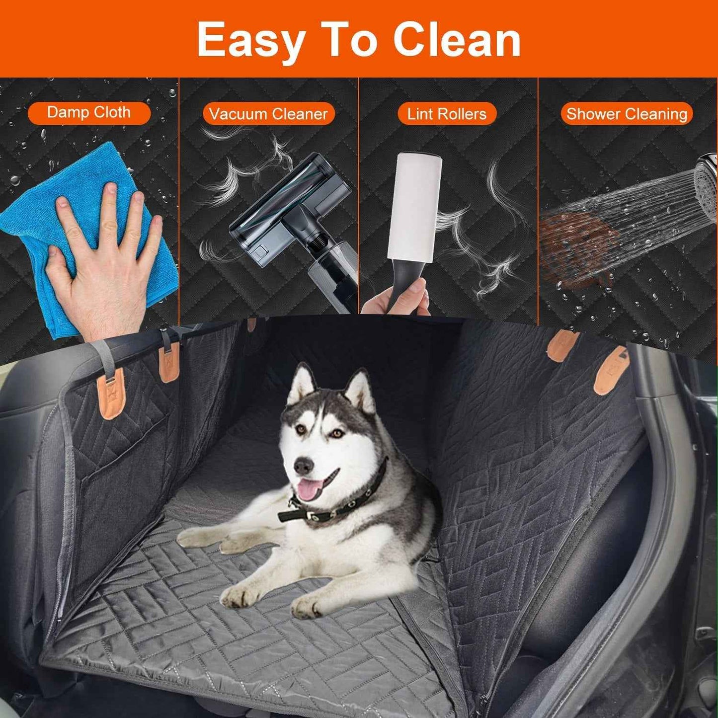 Dog Car Seat Cover - Waterproof Hammock for Back Seat - Purrfect Pet Haven