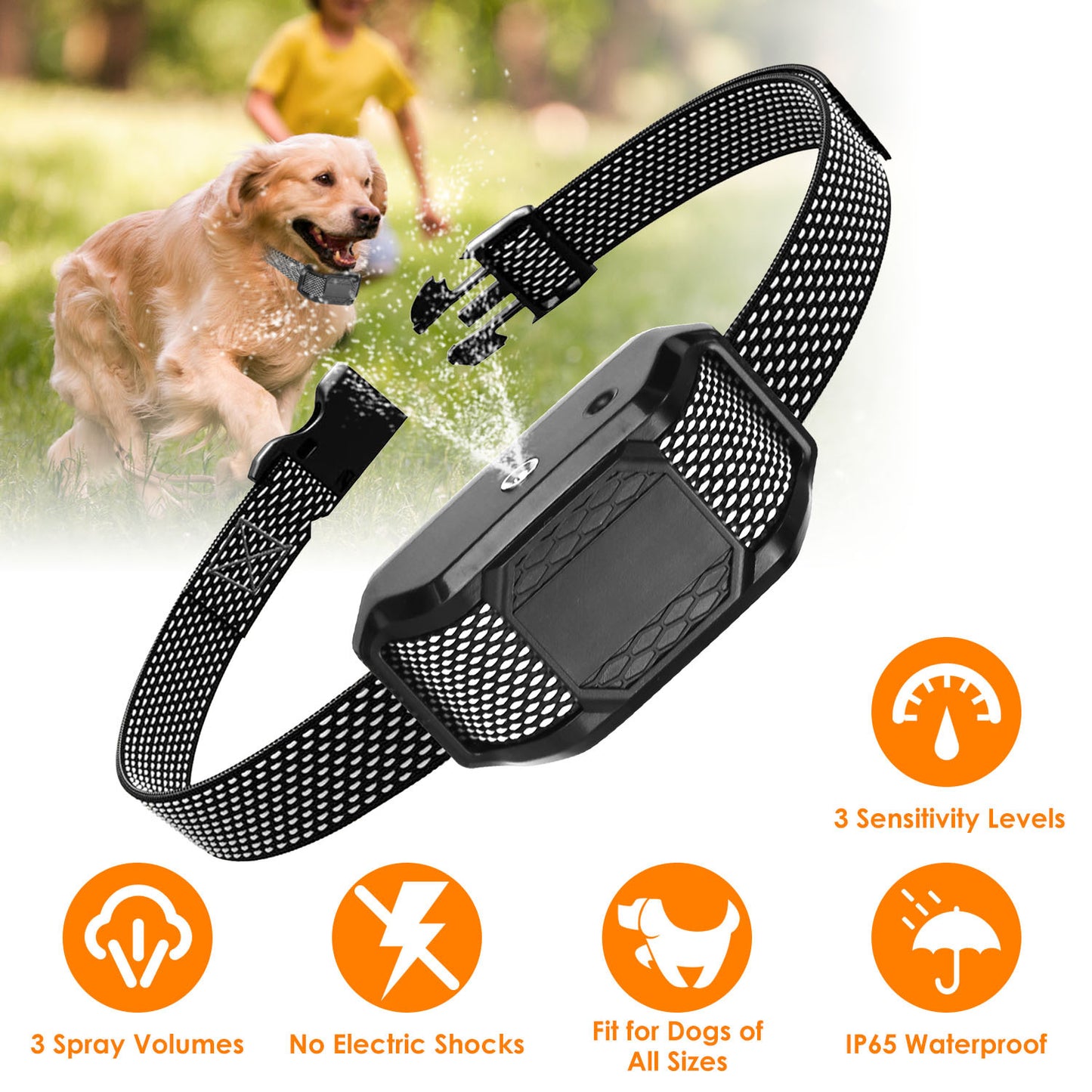 Citronella Bark Collar - Spray No Shock for Dogs IP65 Waterproof - Purrfect Pet Haven