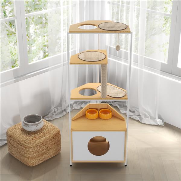 Corner Cat Tower - Space-Saving Multi-Level Cat Tree