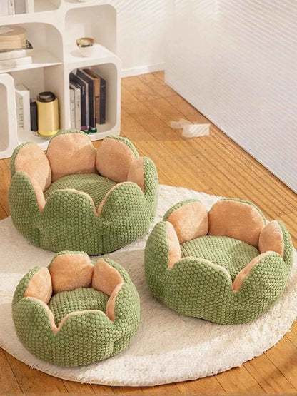 Flower Petal Plush Cozy Pet Nests