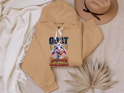 Funny Unstoppable Goat Hoodie - Gildan G185 Adult Heavy Blend