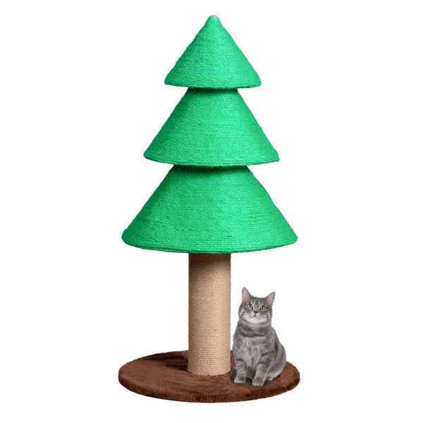 Christmas Tree Cat Scratcher - 31.5" Sisal Scratching Post