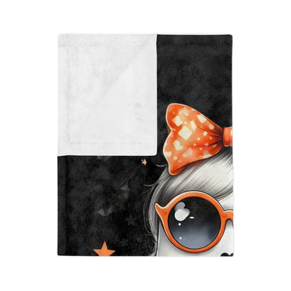 Halloween Ghost Blanket - Cute Spooky Fall Throw Microfiber