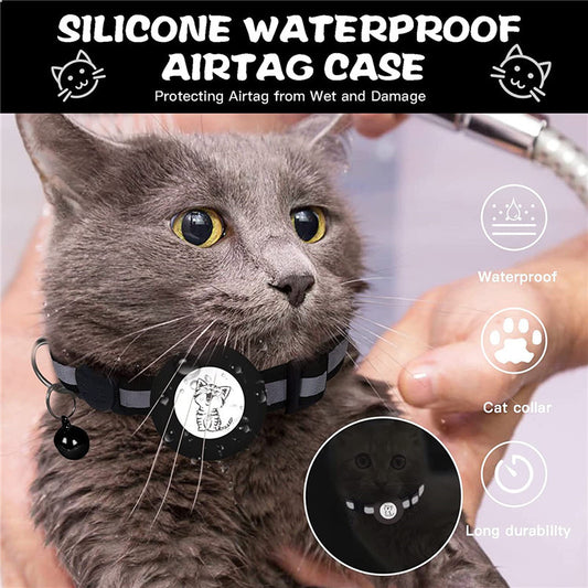 Apple Air Tag Tracker Protective Cover Anti-missing Pet Positioning Reflective Cat Collar